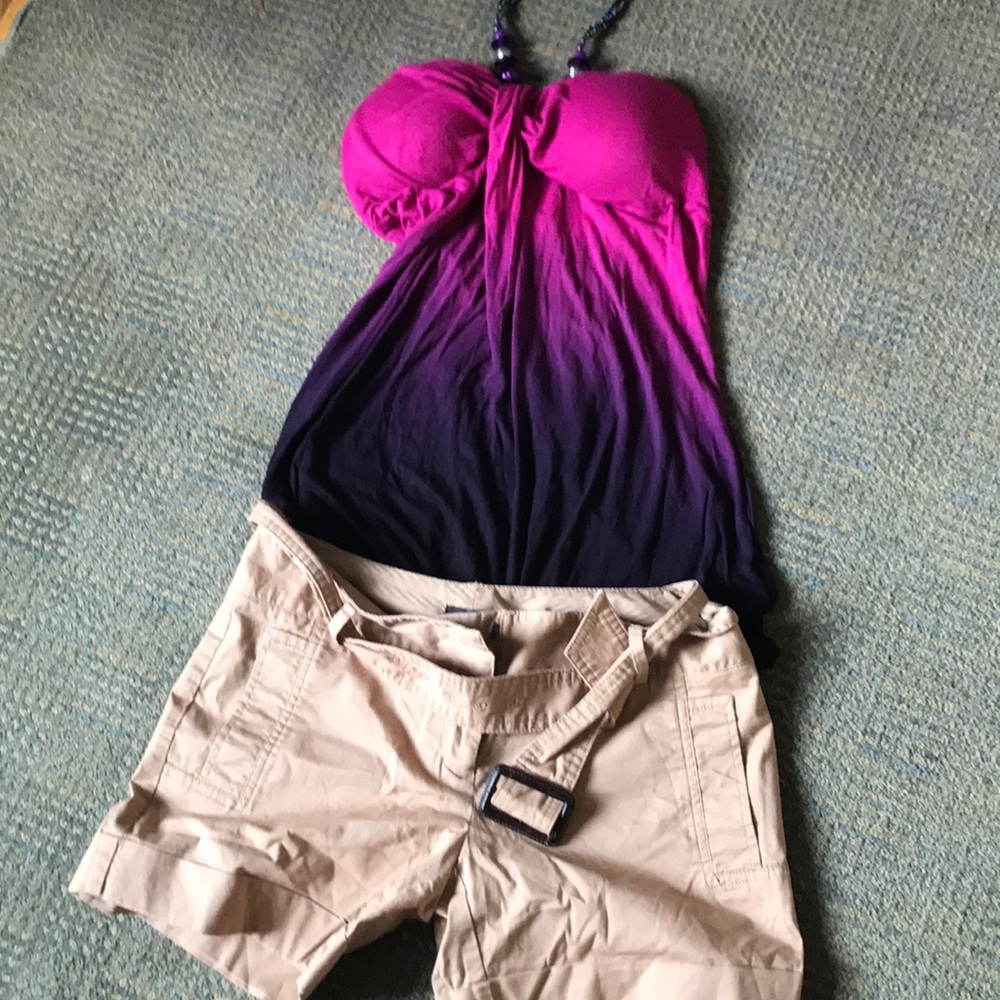Top and shorts